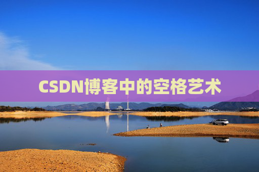 CSDN博客中的空格艺术